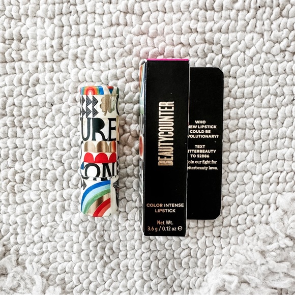 Beautycounter Limited Edition Paper Tube Lipstick - The Fuchsia is Clean Pink